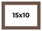 15x10 Wide Barnwood Picture Frame with UV-Resistant Acrylic & Acid Free Backing, Available in 6 Paint Finishes - Grey, Brown, White, and Black